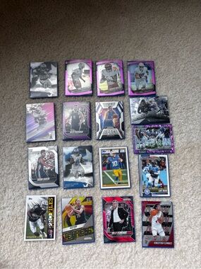 Lot of 350 Topps & Panini Football and Basketball Cards